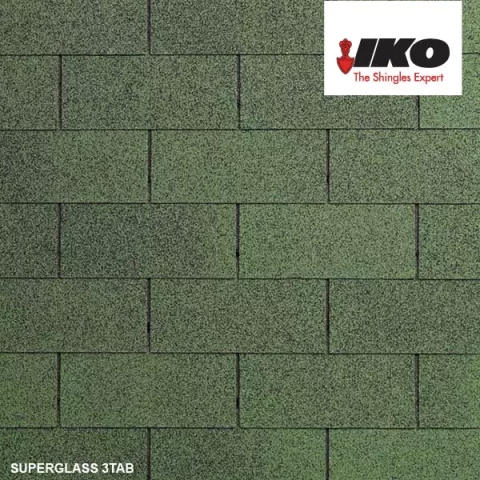 IKO Superglass 3TAB zaļi  3m2 /04/