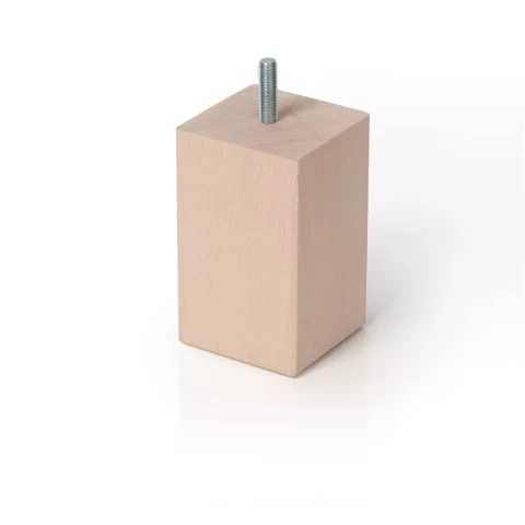 Mēbeļu kāja koka dabīga taisnstūra 60x100mm