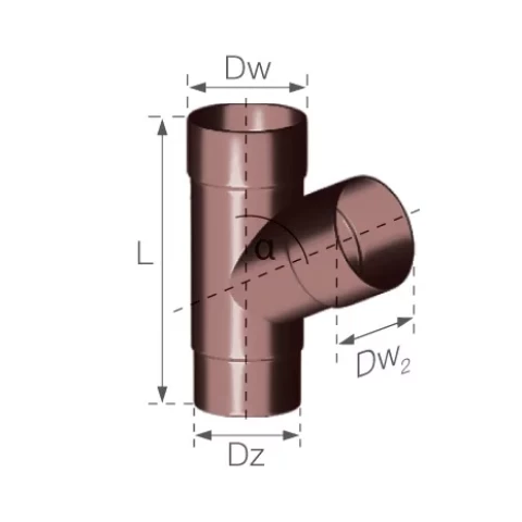 NOTEKCAURULES ATZARS D90/90/90-67.5 BRŪNS,GAMRAT,PVC