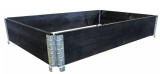 Prefabricated garden bed 1200x800x195x20mm, black