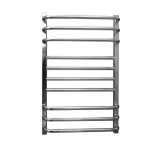 Полотенцесушитель Nora, 470X780mm, подключение к воде, нерж. сталь, черный