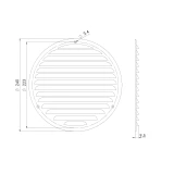 решетка металлическая, Ø200mm, цынк