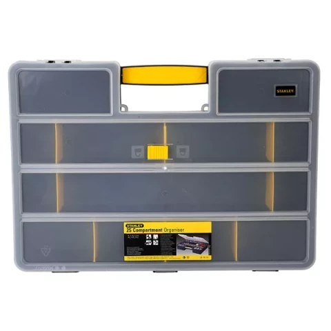 Organaizers STANLEY ar 25  nodalījumiem caurspīdīgs vāks