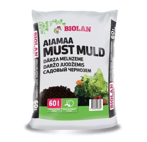 Biolan Dārza melnzeme 60l  MUST-MULD/51gab.pal. (18kg)