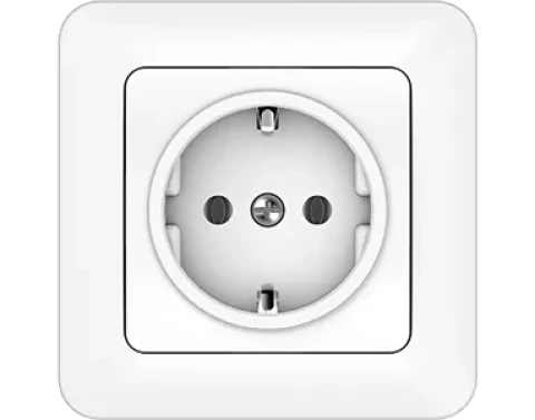 VILMA SL 250 white  socket with side earth with frame