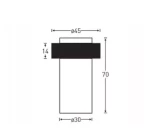 Door stop 70x30 INOX