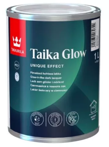 Tikkurila TAIKA Glow 1L  Tumsā spīdoša laka