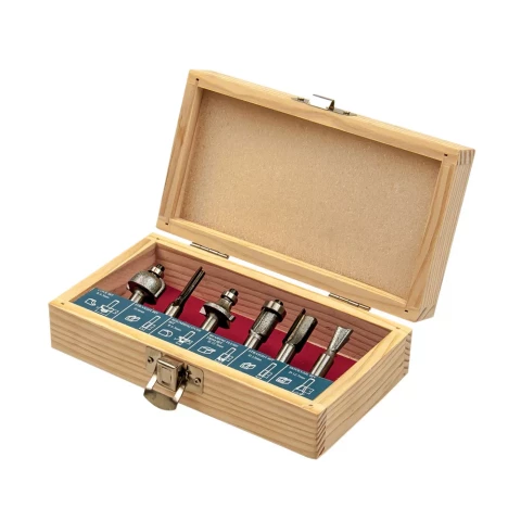 Frēžu komplekts ar turētāju 8mm, 6gab/iep., FASTER TOOLS 5323