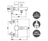 Vannas maisītājs ABAVA ar  dušas komplektu MG-2036  7103193