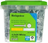 Шурупы монтажные Essve, белые 4,2X25 250шт/уп, 573625