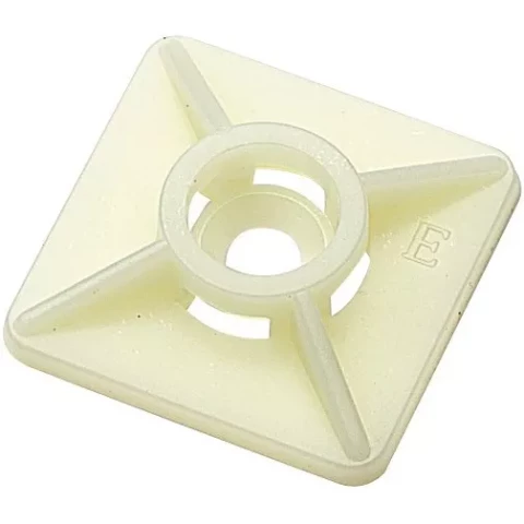 ELEMATIC mounting basas with adhesive 19x19mm white