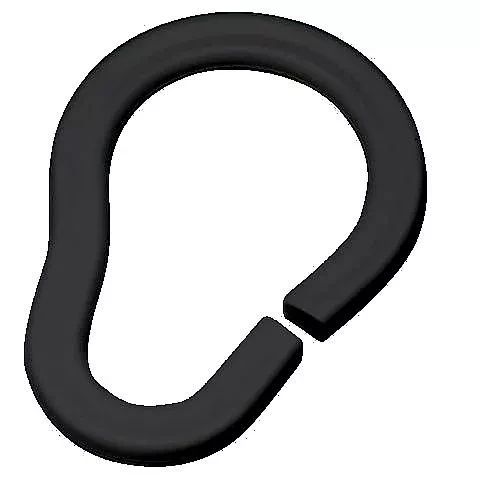 Curtain rings - Duschy black 681-20