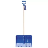 Sniega lāpsta 37.5x49x140mm ar koka kātu, zila ALPIN 2 A