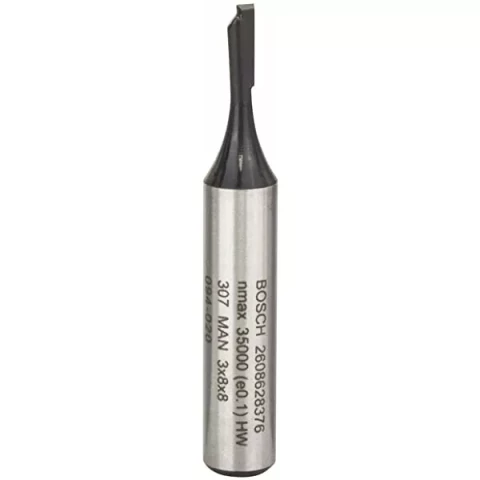 Pirkstfrēze HM B= 3,l= 8mm, kāts 8mm, BOSCH 2608628376