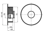 Подключение к керамическому дымоходу 80/160мм.
