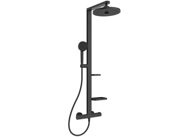 Ideal Standard Ceratherm ALU+ thermostatic shower system, matt black BD583XG