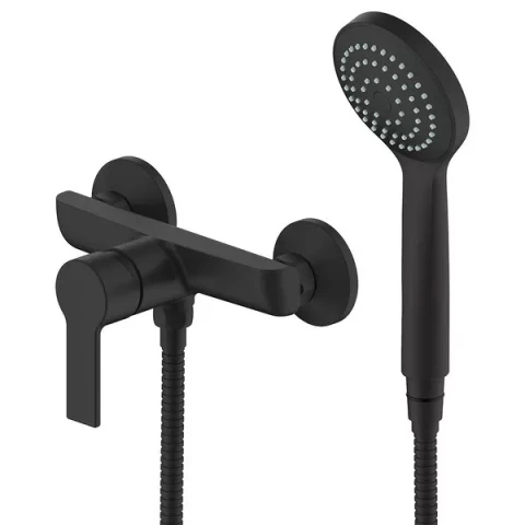 Смеситель для душа AQUALINE SMART BLACK с душевым набором