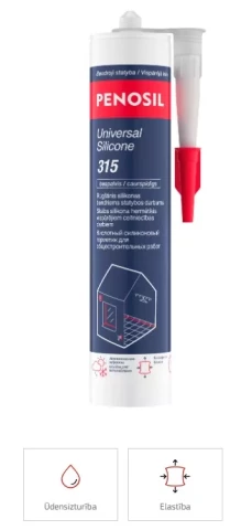 Penosil Universal Silicone 315c, white, 280ml, Universal silicone sealant