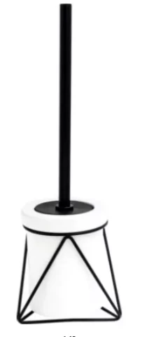 Ridder Туалетный ёршик Mila, белый, черная ручка, керамика/сталь