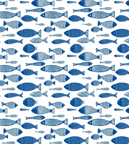 628-50 Aizkars FISHES 180x200 komplektā 12 riņķi