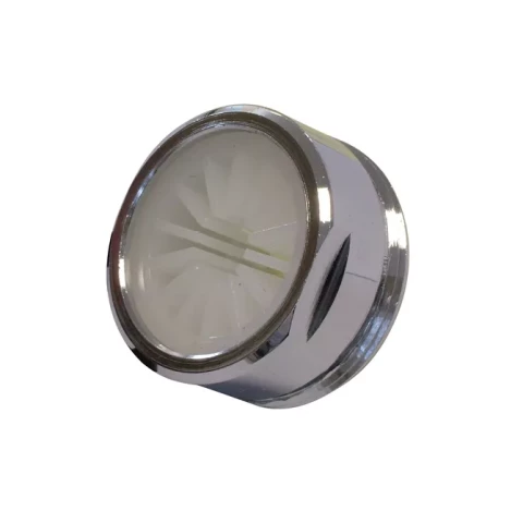 Brass chromium-plated flow straighteners 24M, with rubber gasket