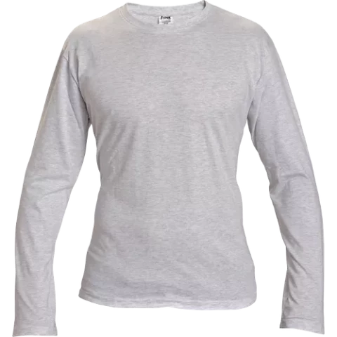 T-krekls ar garām piedurknem, pelēks, 100% kokvilna, izm. 3XL