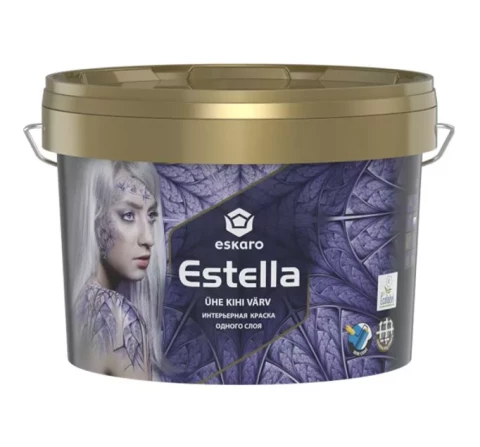 Eskaro ESTELLA A 9.0L Dziļi matēta krāsa iekšdarbiem vienas kārtas, augsta segtspēja