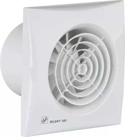 Ventilators SILENT 100CRZ balt  ar laika rel.un gultni,vārst