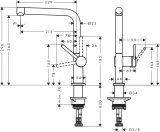 Virtuves izlietnes maisītājs Talis M54 270 1jet, hroms