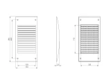 вентиляционная решетка пластмассовая, 140x300mm