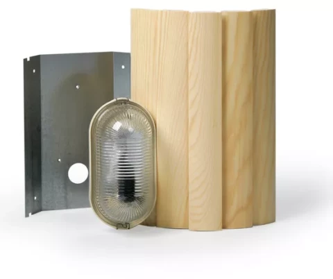 Saunas pirts gaismeklis ENSTO AVH15.2 ar koka režģi