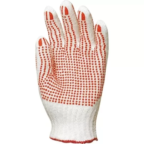 Cimdi adīti ar PVC punktiem abpusēji 8/10