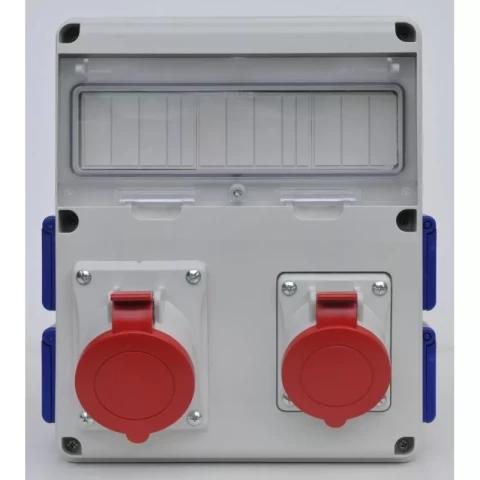 Komntaktligzdu bloks 1x16A+1x32A+4x230V IP44 633D.31WW