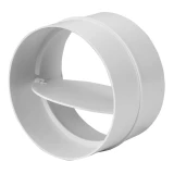 circular duct joint with valve plastic, Ø100mm