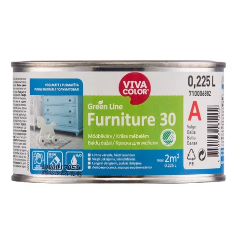 Vivacolor GL Furniture 30 A 0.225L Полуматовая краска для мебели