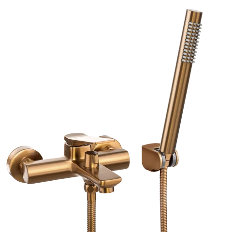 Смеситель для ванны HURIN с душевым гарнитуром медь, BW-04-014-L