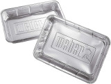 Weber 6416 Large Aluminum Drip Pans, 10-Pack, Silver