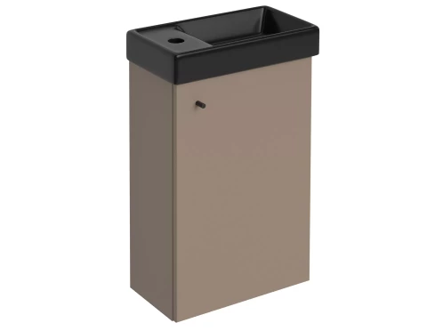 ALTERNA Шкаф с раковиной MINI QA40-3/P 41см какао/черная