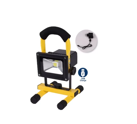 Portable work light LED rechargeable from USB 10W 600lm 6500K 2200mAh