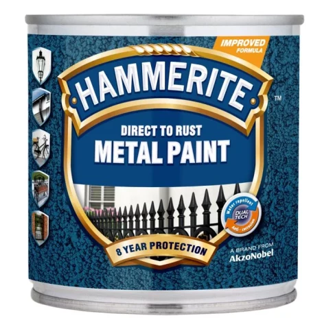 Hammerite HAMMERED Finish 2.5L Melna krāsa metālam āmurkaluma virsma