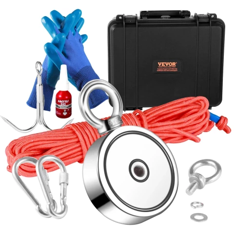 VEVOR double-sided magnet fishing kit 75 mm 544.3 kg MGL75-2A