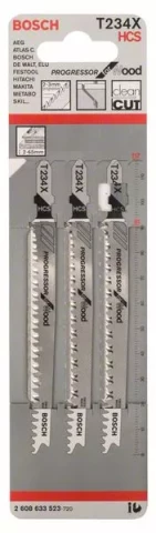 Figūrzāģis Wood/progressor T234X,HCS (91/2-3mm), 3gab/iep., BOSCH 2608633523