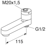 Pivoting Bathtub spout