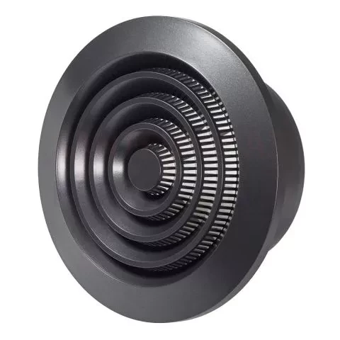 Ventilācijas reste plastmasas, Ø125mm, griestiem, antracīts