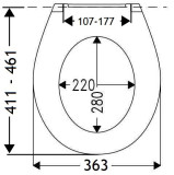 BURGI BEACH SC Крышка для унитаза, термопласт, белая. 1.4kg