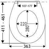 BURGI BEACH SC t.seat,thermoplast,white,1,4 kg