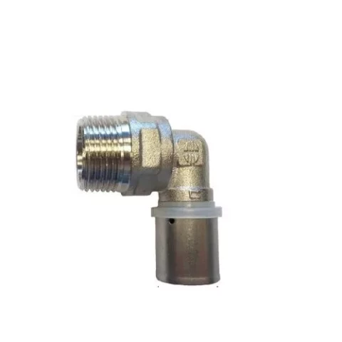 Presējams līkums D20x1/2" ar ārējo vītni daudzslāņu caurulēm