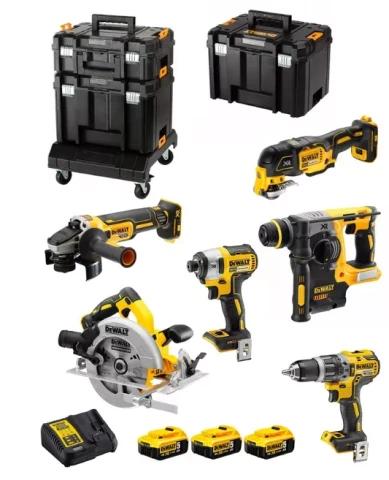 Cordless Tool Set (6 Tools) 18V 3x5.0AH + Charger DeWALT DCK685P3T-QW