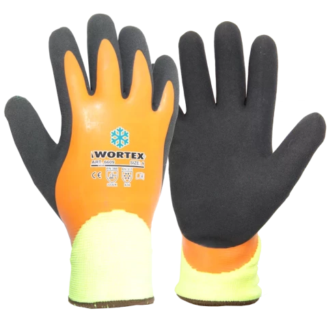 Wortex siltie cimdi ar lateksa pārklājumu 10/XL