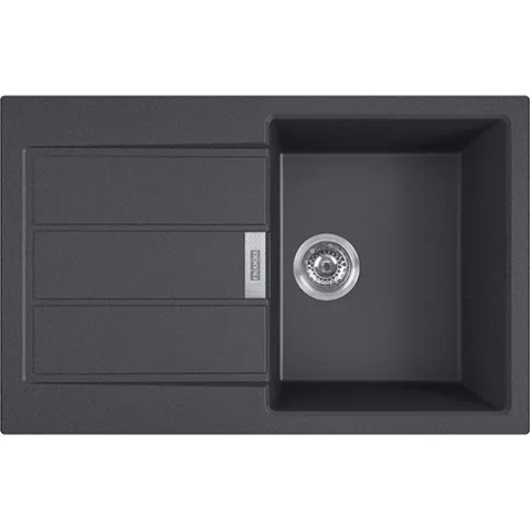 FRANKE virtuves izlietne S2D 611-78 780x500mm Tectonite Carbon melns +ventilis 143.0590.196